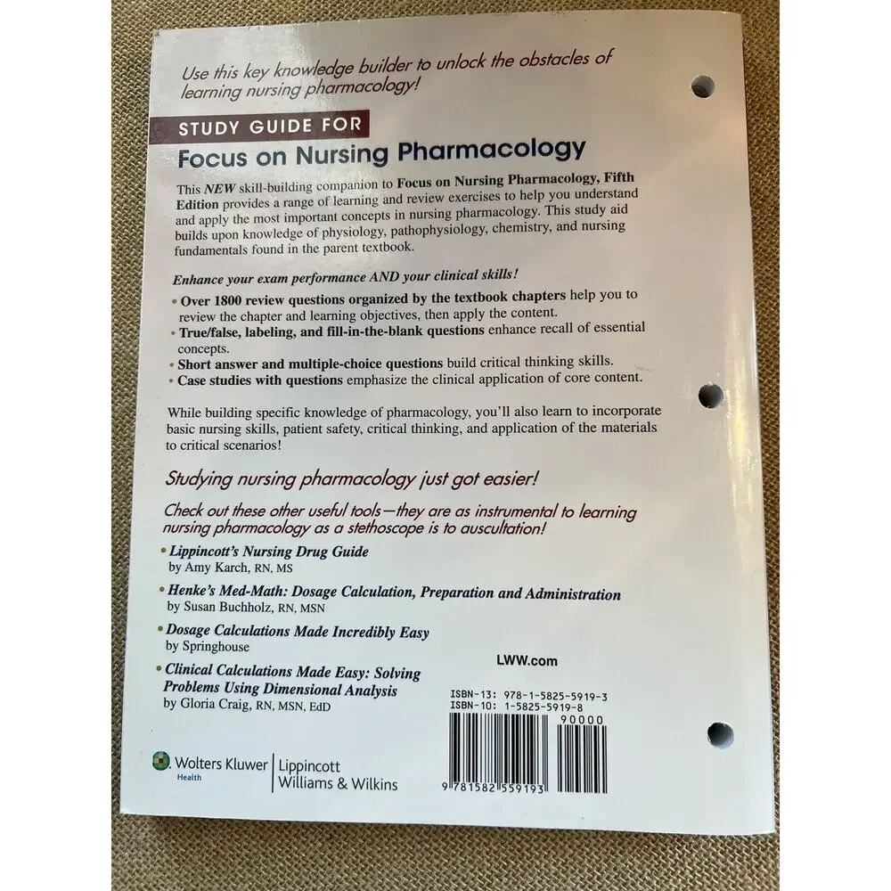 Focus On Nursing Pharmacology Study Guide